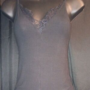 Kendall & Kylie Black Lace Trim Camisole